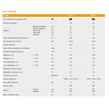 Podgrzewacz, wymiennik do pompy ciepła CWU ECOUNIT F 300-1C, wężownica 2,57m2, 257L FERROLI