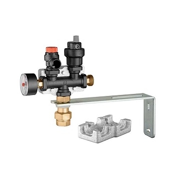 Grupa bezpieczeństwa z materiału kompozytowego do instalacji grzewczych 3/4” 3 bar CALEFFI