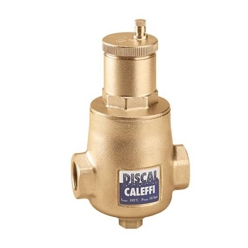 Separator powietrza DISCAL Mosiądz Przyłącza z gwintem wewnętrznym 1 1/4" z odwodnieniem CALEFFI