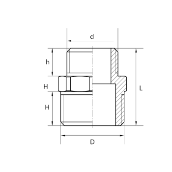 Nypel niklowany redukcyjny 1/2x3/8