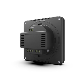 TECH Przewodowy  zasilany 230V regulator pokojowy dwustanowy (panel przedni ze szkła) czarny ST-297z v3