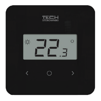 TECH Przewodowy regulator pokojowy do listwy L-X i L-12 dedykowany czarny R-12b