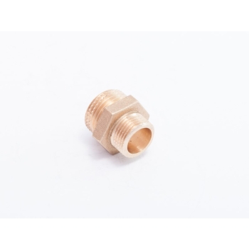 Nypel mosiężny redukcyjny 1/2 x 3/8 ( DN15 x DN10 )