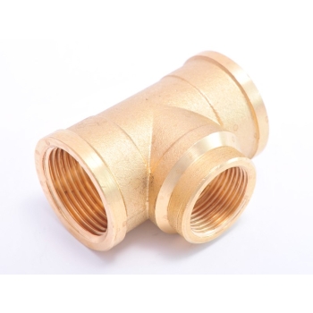 Trójnik mosiężny redukcyjny 1 1/4" x 3/4" x 1 1/4" ( DN32 x DN20 x DN32 ) GW/GW/GW