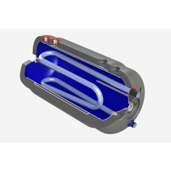 Wymiennik dwupłaszczowy + wężownica ( solar ) WGJ-G DWP TURBO 140L ELEKTROMET