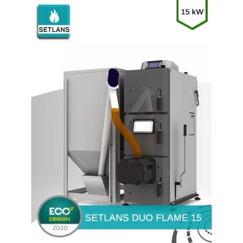 SETLANS Kocioł centralnego ogrzewania DUO FLAME 15 pelletowy