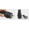 Wtyczka gumowa 16A 230V IP44 hermetyczna CZARNA ADELID