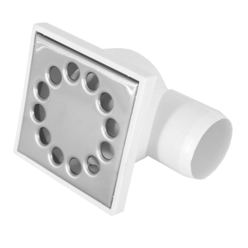 Kratka ściekowa CHROM DN50 10x10 boczna niska, bez regulacji DES