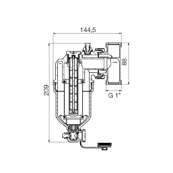 Separator zanieczyszczeń V-Pure DN25 1