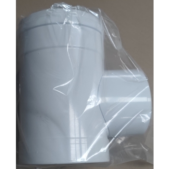 Kolano redukowane [nowe]  PP-AL  87' DN60/100mm x 80/125mm z rewizją z uszczelką [EPDM] RICOM