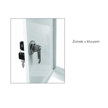 Drzwiczki rewizyjne metalowe 397x397mm (40x40cm) ze stali malowanej proszkowo, zamykane na klucz VENTIKA